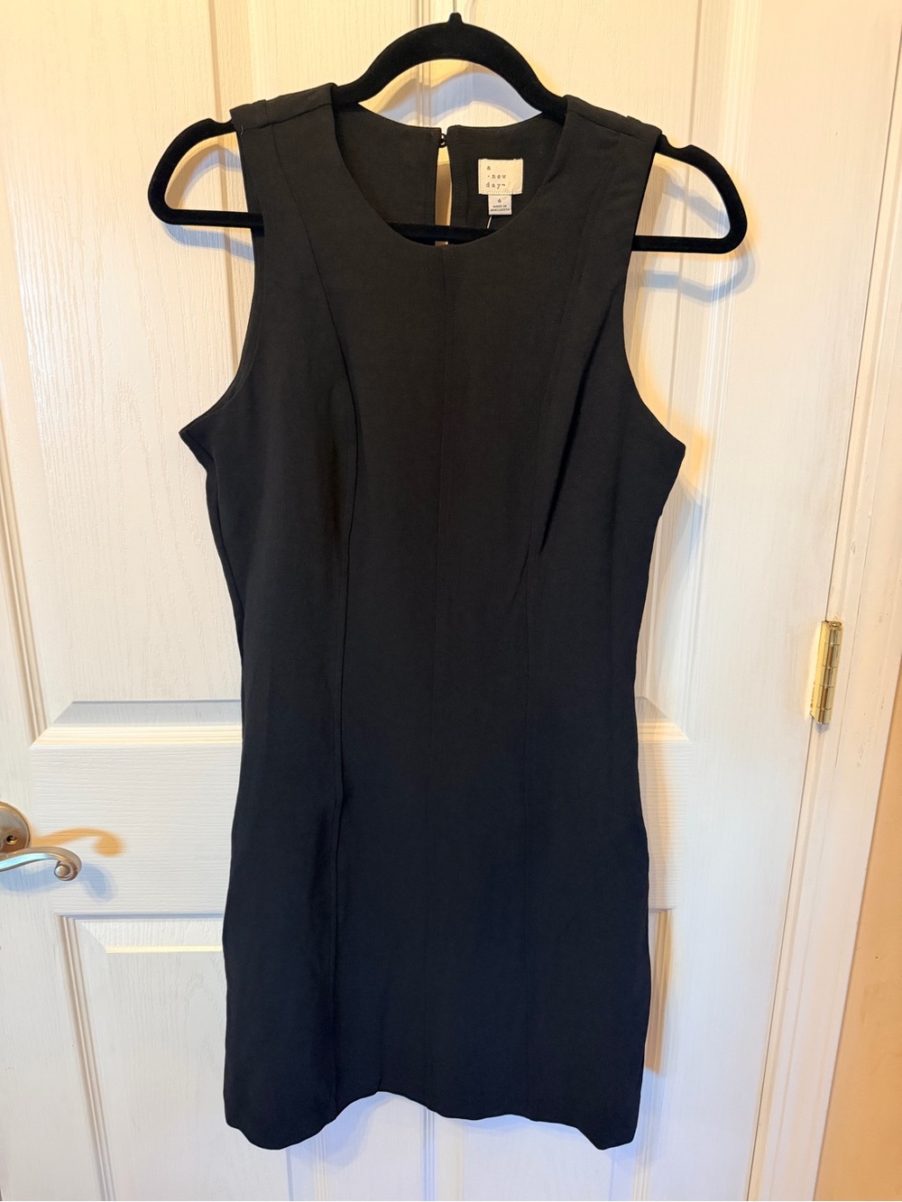 a new day Black Sleeveless Sheath Dress